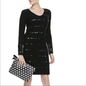 NWT Vineyard Vines Black Sequin Sweater Dress